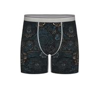 WZYCWB Men's Quick-Drying and Breathable Long Underwear - blue Lace background S print (S-2XL)