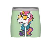 WZYCWB Men's Quick-Drying and Breathable Long Underwear - cute unicorn L print (S-2XL) Light Grey