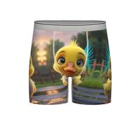 WZYCWB Men's Quick-Drying and Breathable Long Underwear - yellow duckling L print (S-2XL)