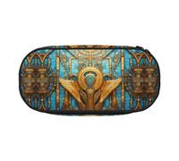 WZYCWB Metal Frescoes Large Capacity Pencil Bag - Multifunctional Storage Box, Portable and Durable Pencil Bag for Office and School Supplies