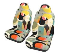 WZYCWB Mid-Century Modern Art Cat Car Seat Protectors (2 Pack), Auto Seat Covers Guard Sedan, SUV, Truck, Van, Bus & Ferry Seats