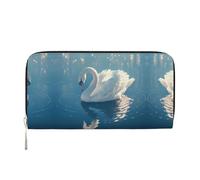 WZYCWB milk cow Leather clutch bags zipper wallets and card holders are perfect for travel or daily use, Middle Reaches Of Goose River, One Size