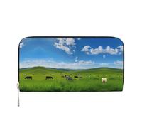 WZYCWB milk cow Leather clutch bags zipper wallets and card holders are perfect for travel or daily use, Milk Cow, One Size