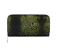 WZYCWB milk cow Leather clutch bags zipper wallets and card holders are perfect for travel or daily use, Mazes, One Size