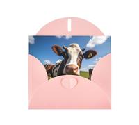 WZYCWB milk cow Pink Printed Holiday Cards - Perfect for heartwarming holiday greetings
