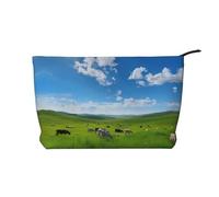 WZYCWB Milk Cow Printed Cosmetic Storage Bag, Perfect for Business Trips and Travel.