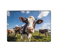 WZYCWB milk cow Prints rug, 80 x 58 inches, soft and non-slip, suitable for bedsides, offices, balconies, and other spaces.
