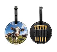 WZYCWB Milk Cow Special Printed Golf tee Storage Bag - Portable Hanging Buckle Design