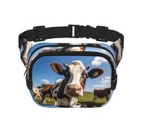 WZYCWB Milk Cow Sports Waist Bag, Trendy and Fashionable Crossbody Bag, Lightweight Travel Small Bag