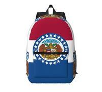 WZYCWB Missouri State Flag Printed backpack with pockets - suitable for work, business trips, travel, sports