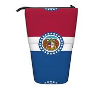 WZYCWB Missouri State Flag Printed Retractable Pen Holder for Dorm or Office use.