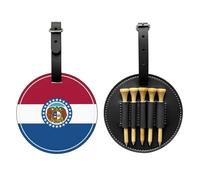 WZYCWB Missouri State Flag Special Printed Golf tee Storage Bag - Portable Hanging Buckle Design