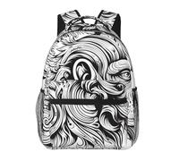 WZYCWB Monkey Abstract Figure Casual Backpack, 11.4x15.7x7.8 Inch, Laptop Backpack for Travel Hiking Business Camping Gym