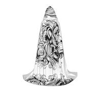 WZYCWB Monkey Abstract Figure S Patterned Hooded Cape Cosplay Costume - Holiday Party Costume Props