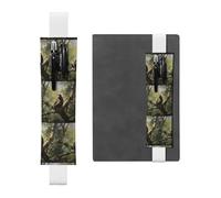 WZYCWB Monkey sitting on a tree Diary pencil pouches, PVC pen holders and pen holders with elastic bands, and bookmarks are the best gift choices., White, One Size
