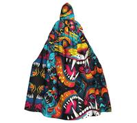 WZYCWB Monsters Patterned ball cape, adult extended wizard robe, masquerade costume, carnival theme party dress