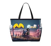 WZYCWB Moonlight Cottage Beach bag large travel bag gym swimming pool zipper storage bag