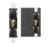 WZYCWB mountains and rivers Diary pencil pouches, PVC pen holders and pen holders with elastic bands, and bookmarks are the best gift choices., White, One Size
