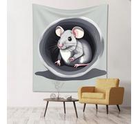 WZYCWB Mouse in the Hole Printed decorative wall hanging 60x51 inches - suitable for camping party home decoration