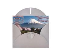 WZYCWB Mt. Fuji in early spring Gray Printed Christmas cards, wedding invitations, exquisite envelope cards