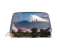 WZYCWB Mt. Fuji in Early Spring Printed Leather Cosmetic Bag - Stylish and Portable Cosmetic Storage Bag
