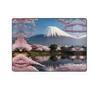 WZYCWB Mt. Fuji in early spring Prints rug, 80 x 58 inches, soft and non-slip, suitable for bedsides, offices, balconies, and other spaces.