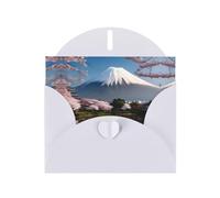 WZYCWB Mt. Fuji in early spring White Printed Christmas cards, wedding invitations, exquisite envelope cards