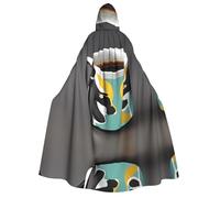 WZYCWB Mug coffee Adult Hooded Cape - Perfect for Halloween parties, cosplay, stage performances, and themed gatherings.