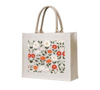 WZYCWB Multi-color cherry blossoms Printed three-dimensional canvas tote bag suitable for travel, work, fitness, camping and beach carrying