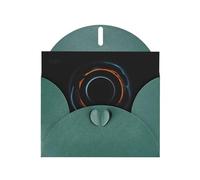 WZYCWB Mysterious Cosmic Black Holes Patterned Dark Green Holiday Card (6x4) with Envelope. Suitable for birthdays, weddings, and condolences.