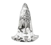 WZYCWB mythological animal L Printed youth hooded cloak perfect for wizards and role-play costumes (S-L)