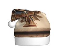 WZYCWB Native American Painting Adult Christmas hat, unisex, Santa Claus, Christmas, Halloween, holiday party adult plush Christmas hat
