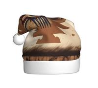 WZYCWB Native American Patterns Adult Christmas hat, unisex, Santa Claus, Christmas, Halloween, holiday party adult plush Christmas hat