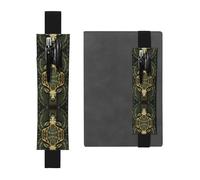 WZYCWB Natural Light Deer Head Printed Large-Capacity PVC Pen Holder + Creative Diary Pen Bag Set with Elastic Band Anti-Slip Design