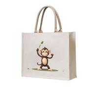 WZYCWB Naughty Monkey Printed three-dimensional canvas tote bag suitable for travel, work, fitness, camping and beach carrying