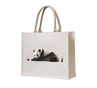 WZYCWB Naughty panda Printed three-dimensional canvas tote bag suitable for travel, work, fitness, camping and beach carrying