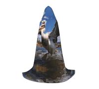 WZYCWB Naughty Pelican S Patterned Hooded Cape Cosplay Costume - Holiday Party Costume Props