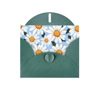 WZYCWB Neat White Daisies Dark Green Printed Holiday Cards - Perfect for heartwarming holiday greetings
