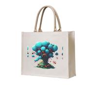 WZYCWB Neon Ant Colony Printed three-dimensional canvas tote bag suitable for travel, work, fitness, camping and beach carrying