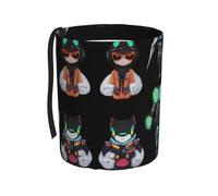 WZYCWB Neon Cyber Portable car Trash can, Practical car Storage Bucket, Practical, Convenient and Foldable, a Must-Have for Cars.