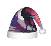 WZYCWB Neon Feather Condor Patterns Fun Christmas Party Hat, Class Party Activity Holiday Christmas Decoration Hat