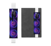 WZYCWB Neon swirl Leather pen holder bookmarks, adjustable diary bookmarks, perfect as back-to-school or Christmas gifts,