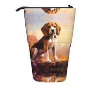 WZYCWB Nerdy Beagle Printed Retractable Pen Holder Suitable for use as a Simple Cosmetic Bag, Wallet, etc.