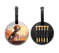 WZYCWB Nerdy Beagle Special Printed Golf tee Storage Bag - Portable Hanging Buckle Design