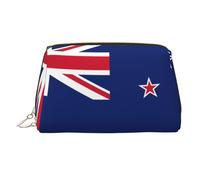 WZYCWB New Zealand Flag Printed Leather Cosmetic Bag - Stylish and Portable Cosmetic Storage Bag