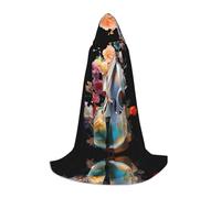 WZYCWB Nice cello M Printed youth hooded cloak perfect for wizards and role-play costumes (S-L)