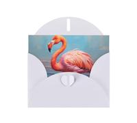 WZYCWB Nice flamingo Pearl Paper Holiday Cards, Cards for All Occasions, Christmas, Thank You, Wedding, Birthday, Valentine's Day Cards