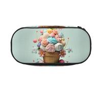 WZYCWB Nice ice Cream Large Capacity Pencil Bag - Multifunctional Storage Box, Portable and Durable Pencil Bag for Office and School Supplies