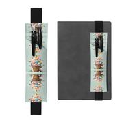 WZYCWB Nice ice Cream Printed Large-Capacity PVC Pen Holder + Creative Diary Pen Bag Set with Elastic Band Anti-Slip Design