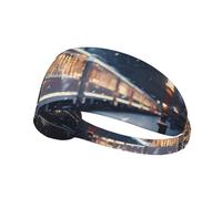 WZYCWB Nice snowy night train Printed sports headband, sports sweatband, moisture wicking